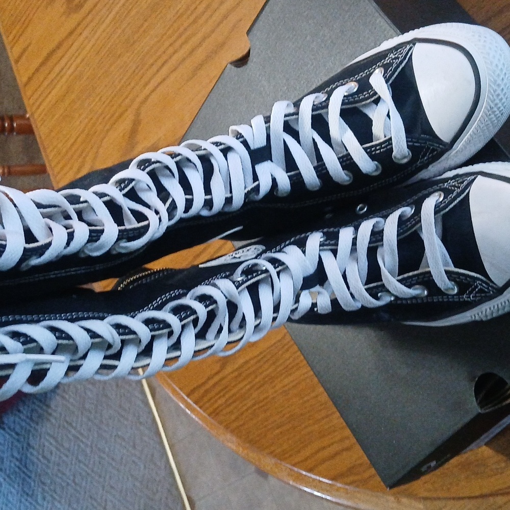 Converse Black and White Lace-Up Boots